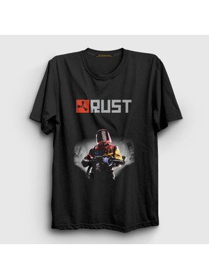 Presmono Unisex Siyah Cover Oyun Rust T-Shirt
