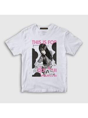Presmono Unisex Çocuk Beyaz Dahyun This Is For K-Pop Twice T-Shirt