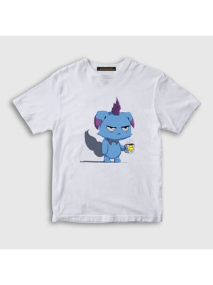 Presmono Unisex Çocuk Beyaz Depresso Oyun Palworld T-Shirt
