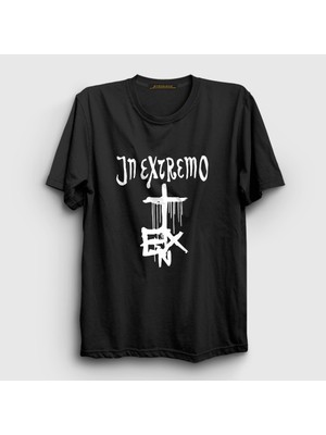 Presmono Unisex Siyah Logo In Extremo Metal T-Shirt