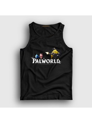 Presmono Unisex Siyah Logo Palworld Atlet