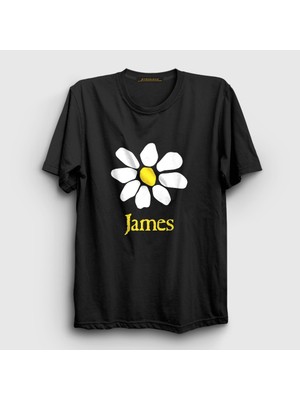 Presmono Unisex Siyah Logo Rock James T-Shirt