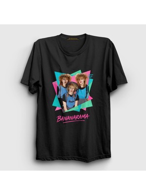 Presmono Unisex Siyah Poster Pop Bananarama T-Shirt