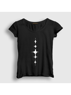 Presmono Kadın Siyah Tacet Mark Wuthering Waves T-Shirt