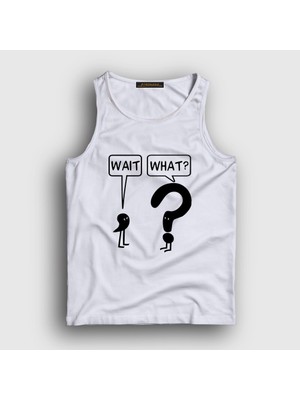 Presmono Unisex Beyaz Wait What Atlet