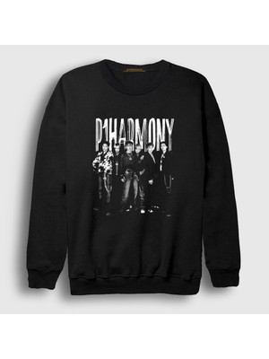 Presmono Unisex Siyah Band K-Pop P1HARMONY Sweatshirt