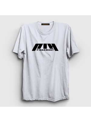Presmono Unisex Beyaz Logo K-Pop P1HARMONY T-Shirt