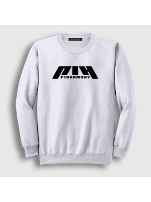 Presmono Unisex Beyaz Logo K-Pop P1HARMONY Sweatshirt