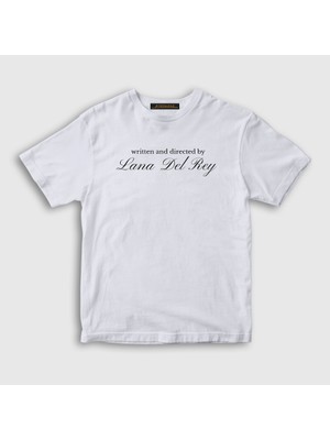 Presmono Unisex Çocuk Beyaz Written And Directed By Lana Del Rey T-Shirt