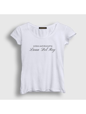 Presmono Kadın Beyaz Written And Directed By Lana Del Rey T-Shirt