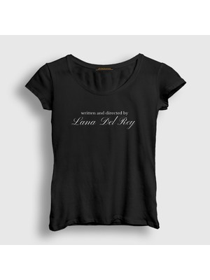 Presmono Kadın Siyah Written And Directed By Lana Del Rey T-Shirt