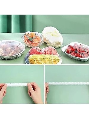 100 Adet Tencere, Tabak Bonesi, Tek Kullanımlık Dayanıklı Lastikli Poşet, Tabak ve Tencereler Için Koruyucu Kapak, Yiyecekleri Hijyenli Muhafaza (300)