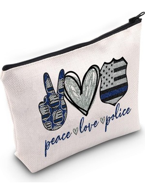 Wzmpa Polis Memuru Kozmetik Makyaj Çantası Polis Akademisi Mezuniyet Hediyesi Barış Aşk Polis Makyaj Fermuarlı Kese Çantası Polis Takdir Hediye