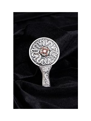 Turan DESIGN.925 Ayar Gümüş Mini Boy El Aynası