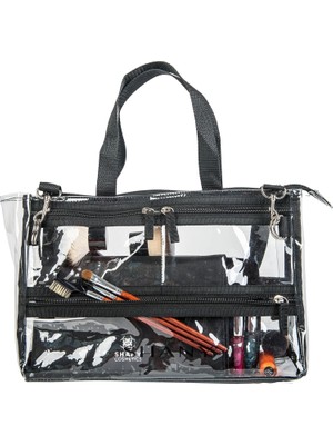Shany Clear Travel Makeup Bag - Cosmetics Organizer