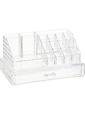 Box Up Diamond Klasik Çekmeceli Organizer Şeffaf Polistren Orta Boy