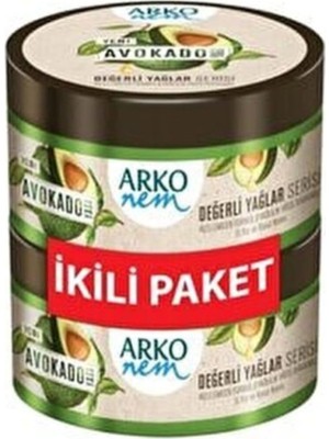Arko Nem Avokado Vücut Kremi, 250ML + 250ML, Ikili Paket