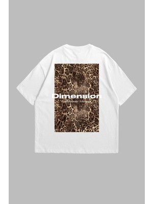 Tarzsokak Dimension Baskılı Leopar Desenli 24/1 Oversize Unisex Siyah
