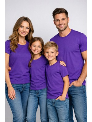 Vodexa Aile Çocuk Kombin Oversize Tişört Twin T-Shirt Karışık Sade Baskılı (Tekli Satılmaktadır)
