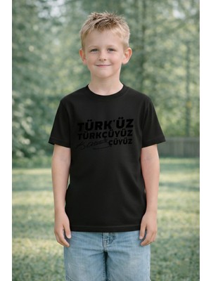 Vodexa 23 Nisan Çocuk Tişört Unısex (Kız-Erkek) %100 Pamuk Baskılı Rahat Kalıp Günlük Bayram T-Shirt