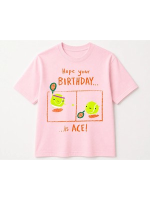 Vodexa Unisex Oversize Tennis Baskılı T-Shirt %100 Pamuk Tenis Temalı Rahat Kalıp Kısa Kollu Tişört