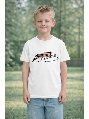 Vodexa 23 Nisan Çocuk Tişört Unısex (Kız-Erkek) %100 Pamuk Baskılı Rahat Kalıp Günlük Bayram T-Shirt