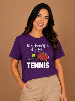 Vodexa Ünisex Oversize T-Shirt Tennis 7 Baskılı %100 Pamuk Tişört Rahat Kalıp