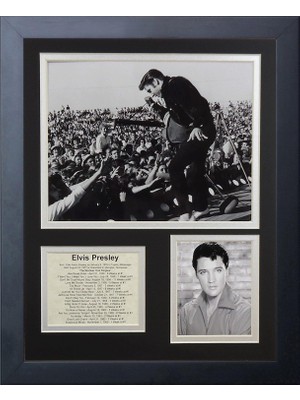 Efsanevi Ölüm Asla Elvis Presley Live Çerçeveli Fotoğraf Kolajı, 11 x 35,6 cm