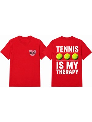 Vodexa Ünisex Oversize T-Shirt Tennis 11 Baskılı %100 Pamuk Tişört Rahat Kalıp