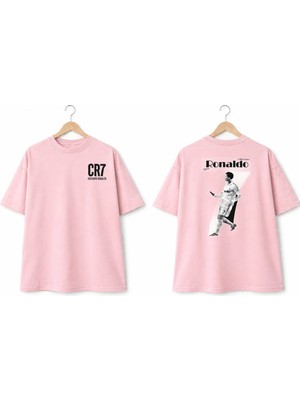 Vodexa Erkek Oversize T-Shirt 7 Numara Baskılı %100 Pamuk Tişört Rahat Kalıp
