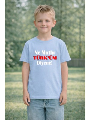 Vodexa 23 Nisan Çocuk Tişört Unısex (Kız-Erkek) %100 Pamuk Baskılı Rahat Kalıp Günlük Bayram T-Shirt