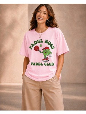 Vodexa Ünisex Oversize T-Shirt Tennis 8 Baskılı %100 Pamuk Tişört Rahat Kalıp
