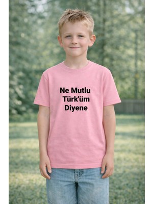 Vodexa 23 Nisan Çocuk Tişört Unısex (Kız-Erkek) %100 Pamuk Baskılı Rahat Kalıp Günlük Bayram T-Shirt