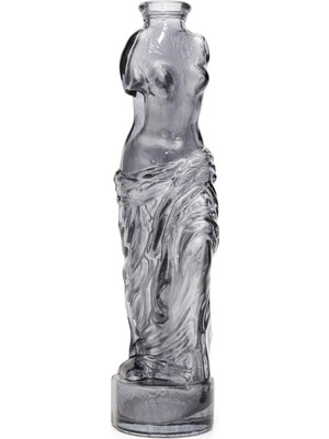 Siyah Cam Venüs Vazo (25 Cm)