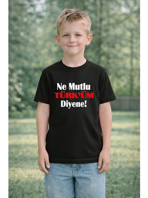Vodexa 23 Nisan Çocuk Tişört Unısex (Kız-Erkek) %100 Pamuk Baskılı Rahat Kalıp Günlük Bayram T-Shirt