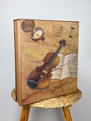 Rabsev RS25 Fotoğraf Albümü 10X15CM 600 Lük Keman Desenli Kutulu Yatay Dikey Modeli