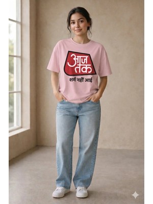 Vodexa Kadın Oversize T-Shirt 3 Baskılı %100 Pamuk Tişört Rahat Kalıp