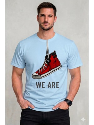 Vodexa Ünisex Oversize T-Shirt We Are Baskılı %100 Pamuk Tişört Rahat Kalıp