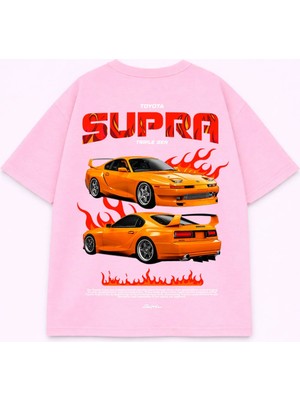 Vodexa Unisex Oversize Tişört %100 Pamuklu Baskılı T-Shirt Rahat Kalıp Günlük Şık Kombin