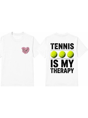 Vodexa Ünisex Oversize T-Shirt Tennis 11 Baskılı %100 Pamuk Tişört Rahat Kalıp