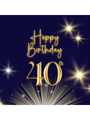 40TH Birthday Guestbook, Dark Blue Cover, Birthday Party, Gold Lettering, Glitter, Suitable For Polaroid Photos. And There Is A Page To Write The ... Size 8.5 x 8.5 Inches, Totaling 120 Pages.