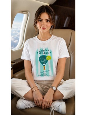 Vodexa Unisex Oversize Tennis Baskılı T-Shirt %100 Pamuk Tenis Temalı Rahat Kalıp Kısa Kollu Tişört