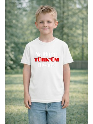 Vodexa 23 Nisan Çocuk Tişört Unısex (Kız-Erkek) %100 Pamuk Baskılı Rahat Kalıp Günlük Bayram T-Shirt