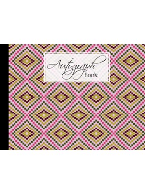 Autograph Book: Premium Zigzags Cover | Signatures Blank Scrapbook, Memorabilia Album Gift, Keepsake Memory Book, Size 8.25" x 6" By Hermann-Josef Wilke