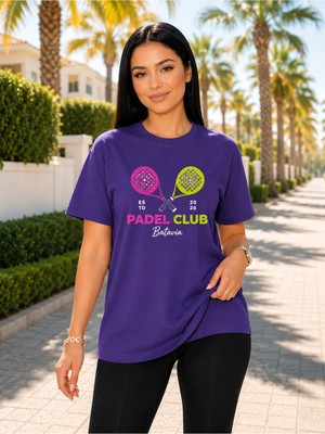 Vodexa Unisex Oversize Tennis Baskılı T-Shirt %100 Pamuk Tenis Temalı Rahat Kalıp Kısa Kollu Tişört