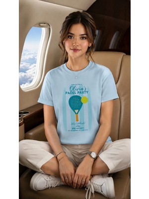 Vodexa Unisex Oversize Tennis Baskılı T-Shirt %100 Pamuk Tenis Temalı Rahat Kalıp Kısa Kollu Tişört