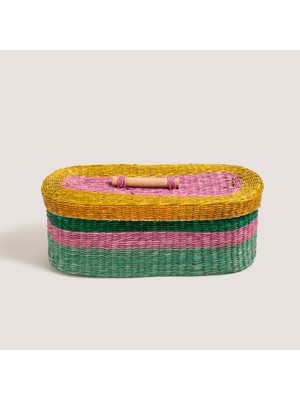 Tam Dao Deniz Çayırı Sepet 40X15X16 cm Renkli