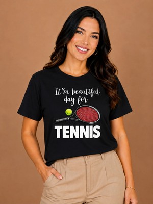 Vodexa Ünisex Oversize T-Shirt Tennis 7 Baskılı %100 Pamuk Tişört Rahat Kalıp