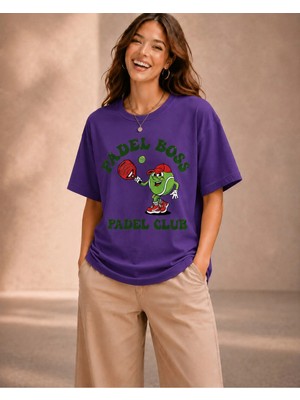 Vodexa Ünisex Oversize T-Shirt Tennis 8 Baskılı %100 Pamuk Tişört Rahat Kalıp