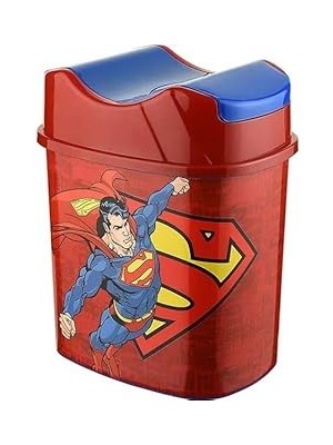 Superman Lisanslı 5.5 Litre Hazneli Çocuk Odası Çöp Kovası
